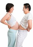 Pregnancy with couple  compare the size