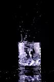 Glass of splashing water 