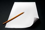 Blank paper with pencil