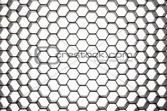 Beehive pattern in circular perspective