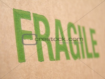 Fragile corrugated cardboard