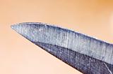 detail of sharp knife blade