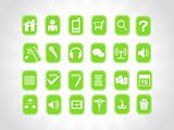 creative icons sets in green