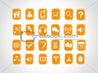 creative icons sets in orange