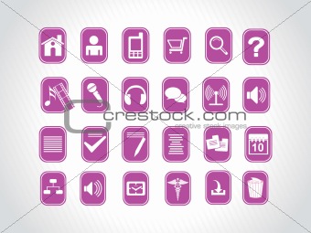 creative icons sets in purple