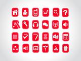 creative icons sets in red
