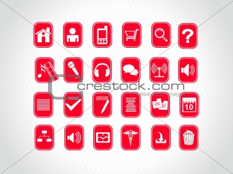 creative icons sets in red