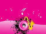 disco background with grunge element, pink wallpaper