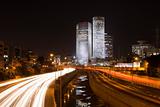 The Tel Aviv night city