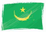 Grunge Mauritania flag