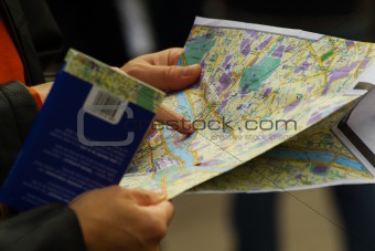 Pointing at the map