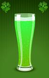 Vector illustration of a green beer glass 