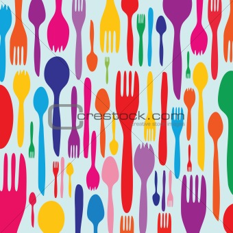 Dinner invitation with utensil silhouette