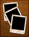 old paper texture with photo frames