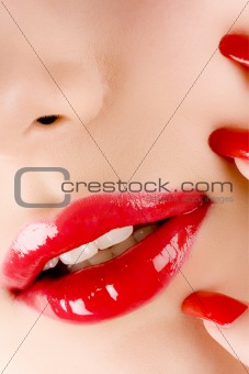 lips and manicure