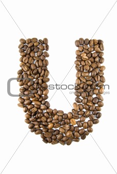 coffee letter isolated on white