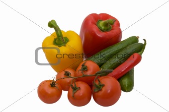 a few vegetables