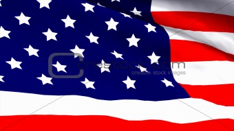 Highly Detailed 3d Render of an American Flag