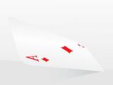 vector ace of diamonds on abstract playing card background