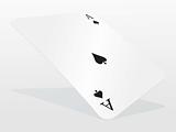 vector ace of spades on abstract playing card background