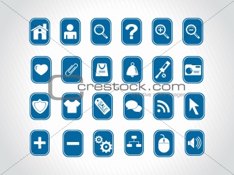 vector blue web icons series