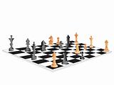 vector chess board and figures, set10