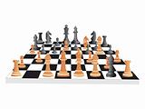 vector chess board and figures, set15