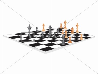 vector chess board and figures, set19