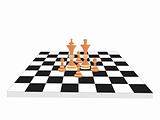 vector chess board and figures, set2