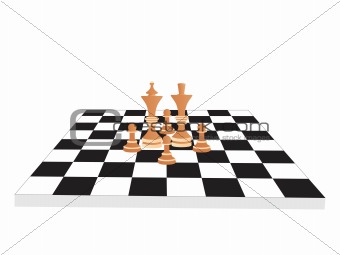 vector chess board and figures, set2