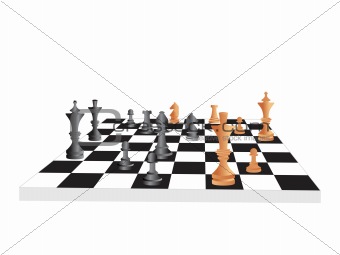 vector chess board and figures, set3