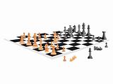 vector chess board and figures, set6