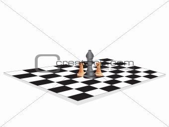 vector chess board and figures, set9
