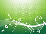 floral vector themes in green, wallpaper