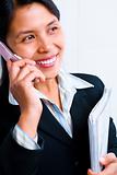 Asian businesswoman on the phone