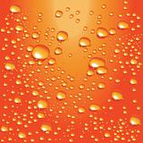 Vector orange water bubbles