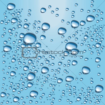 Vector blue water bubbles