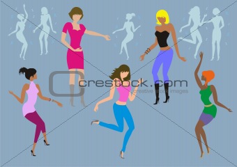 Dancing ladies
