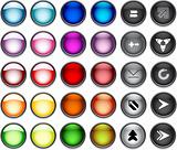 Glossy buttons set vector