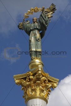Freedom monument in Kiev, Ukraine