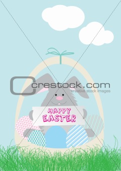 Easter bunny modern illustration