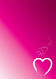 Hearts background, pink gradient