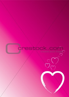 Hearts background, pink gradient