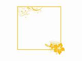 frame with yellow flowers, wallpaper