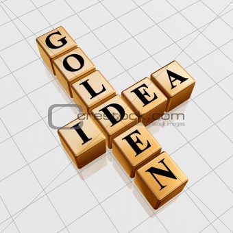Image 1496380: golden idea like crossword from Crestock Stock Photos