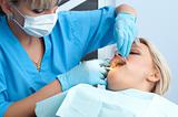 dentist at work, anesthesia injection
