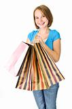 Teenage girl with shopping bags