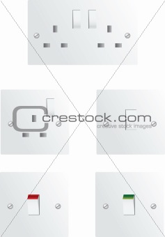 Electric sockets and switches