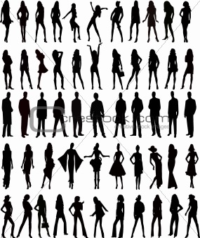 People Silhouettes - Vector