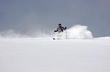 Powder skiing
